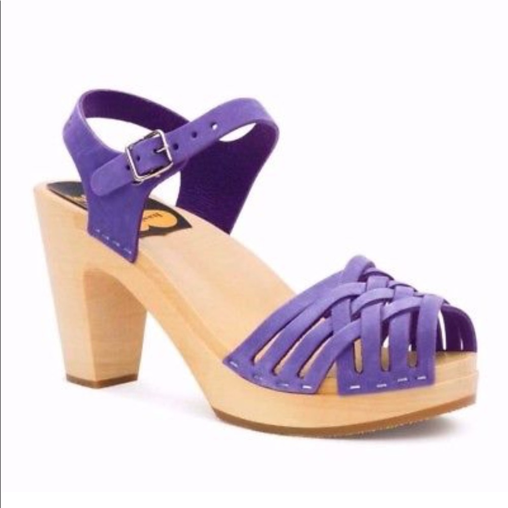 Purple Peep Toe Swedish Hasbeens
